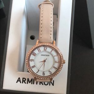 Armitron Watch with nude leather strap